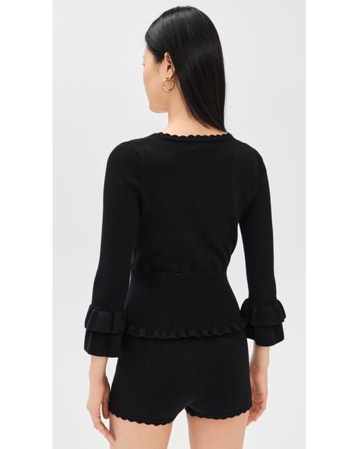GUIZIO Black Mathilde Top