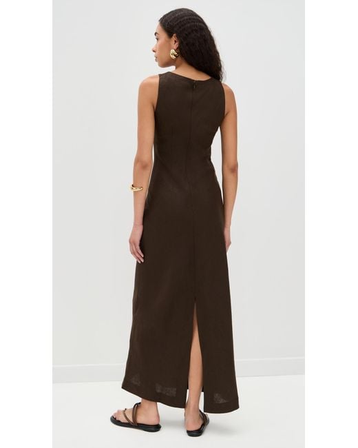 faithfull the brand brown dress FAITHFULL Lydie Maxi Dress | Brown | Size 12