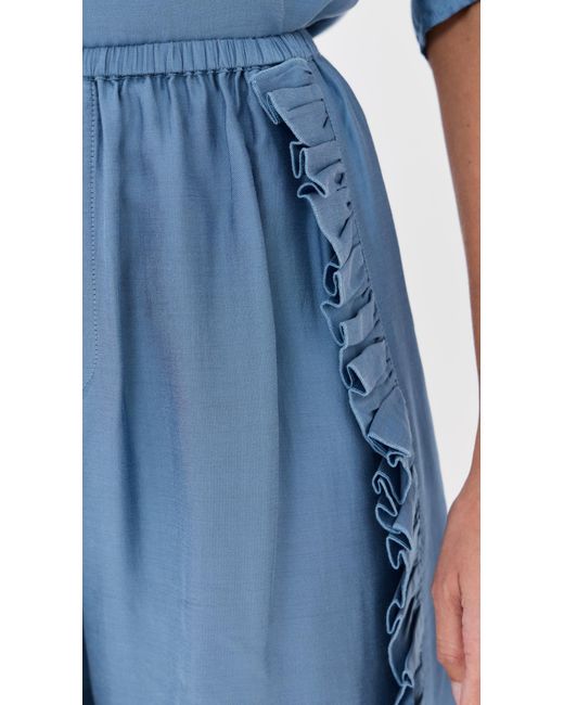BITE STUDIOS Blue Cali Frill Shorts