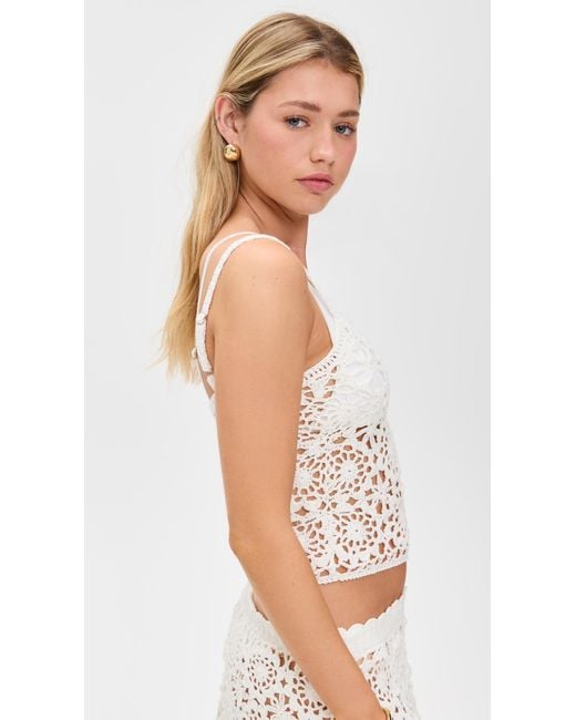 Frankie's Bikinis Black Seaside Crochet Tank