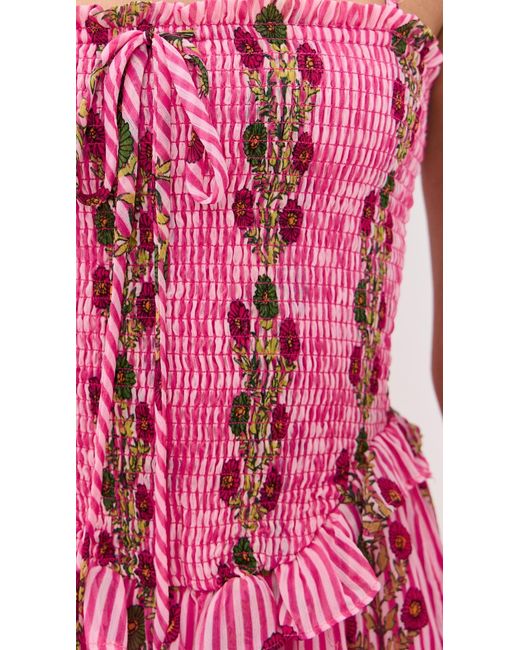 alejandra midi dress free people Free People Alejandra Midi Dress in Hot Pink Combo