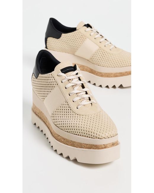Stella McCartney Natural Sneakelyse Alter Suede Sneakers