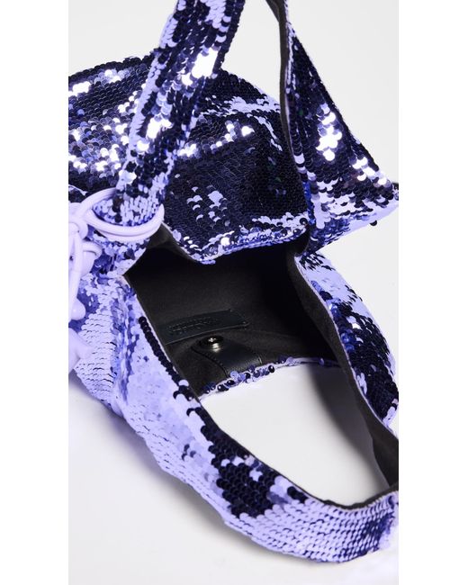 J.W. Anderson Blue Mini Sequin Shopper Bag