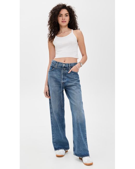 ÉTERNE White Cropped Rib Tank