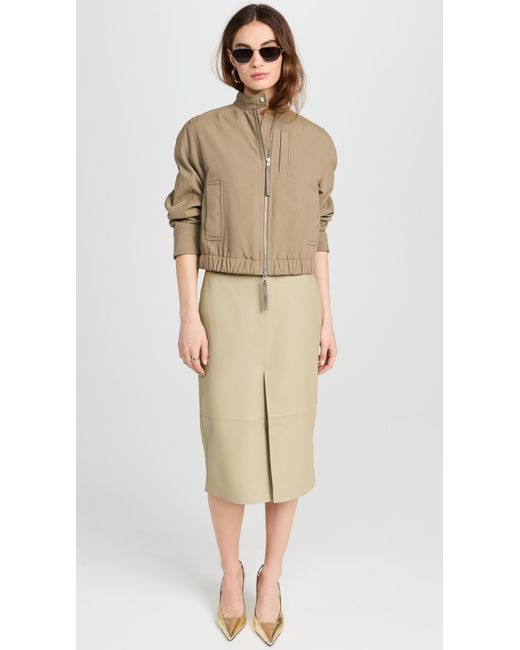 Vince Natural Leather Trouser Front Skirt