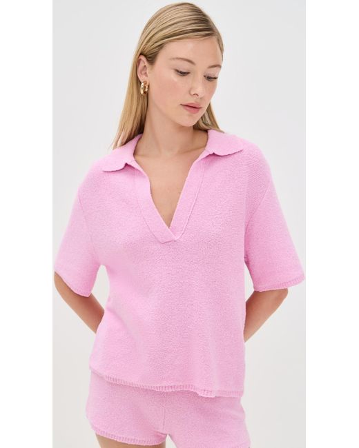 Le Bos Pink Poolside Polo