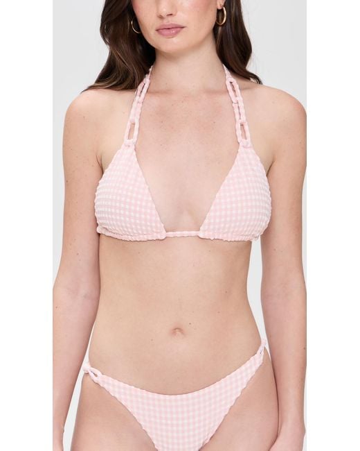 PQ Swim Pink Loop Triangle Bikini Top