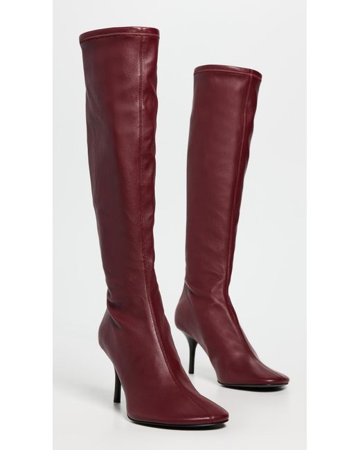 Acne Red Stretch Back Boots