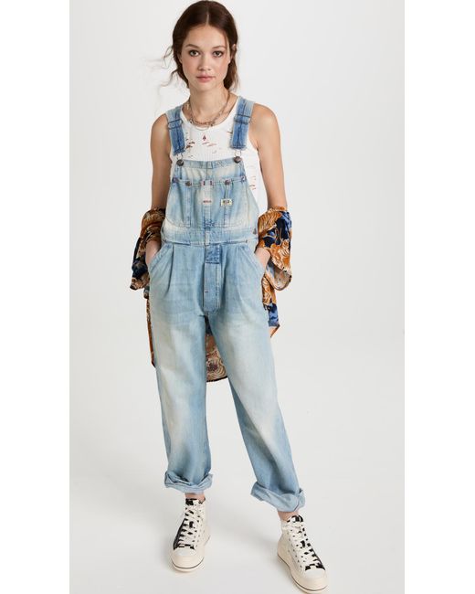 R13 Blue Damon Overalls