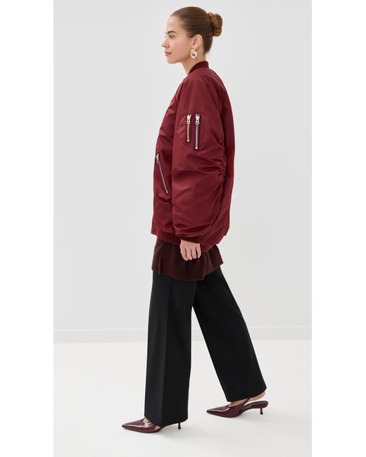 frenken Red Marker Winter Nylon Bomber