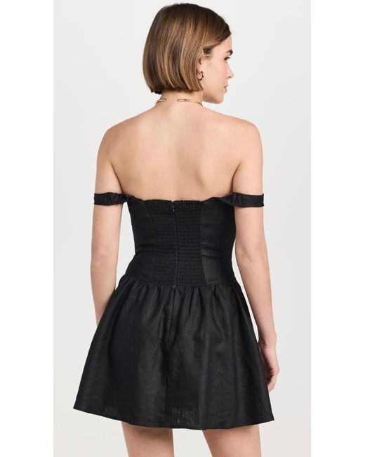 Reformation Black Sora Linen Dress