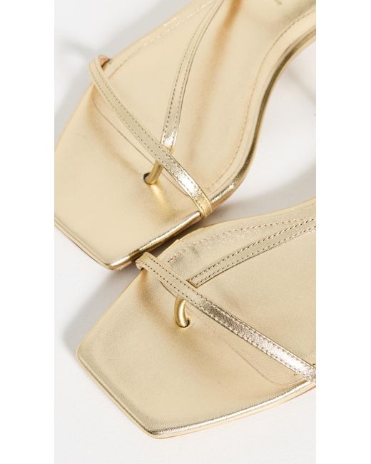 Aeyde White Ella Nappa Leather Laminated Sandals