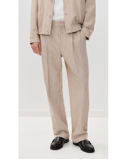 Jonathan Simkhai Natural Ducan Pleated Pants for men