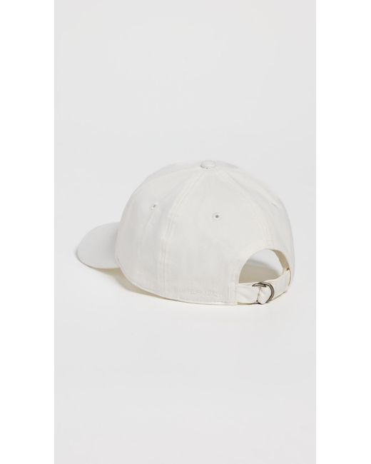 Acne White Cunvo Face Stud Hat