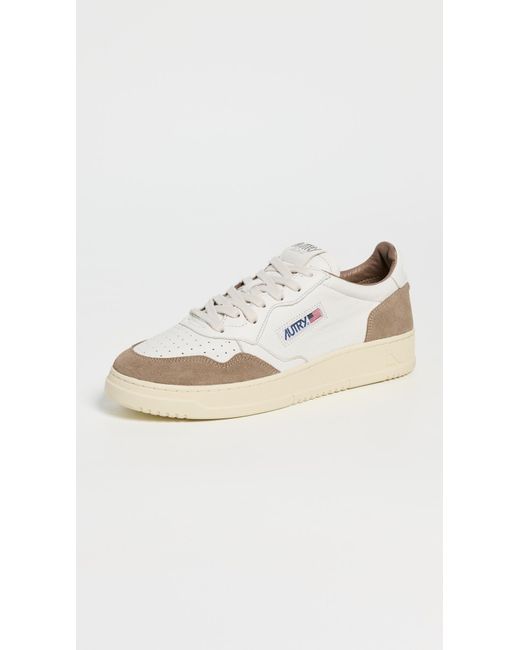 Autry White Medalist Low Sneakers for men