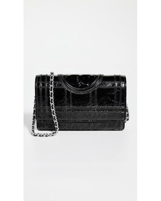 折りたたみ財布 Tory Burch 'Fleming llic Square Quilt' wallet on chain Fleming Metallic Square Quilt Mini Chain Wallet – Lee Newman.com