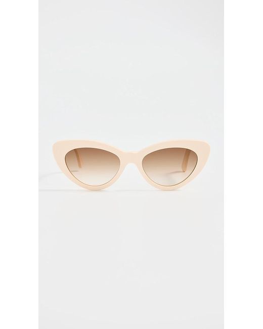 Illesteva Multicolor Pamela Cream Brown Flat Gradient Sunglasses