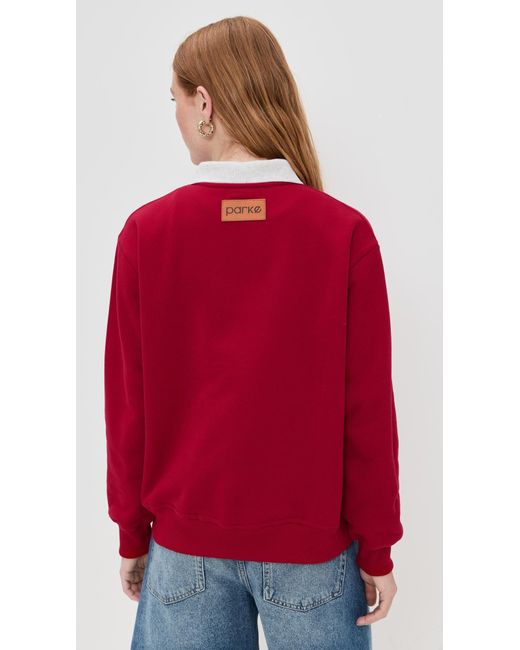 Parker Red Rugby Sweater