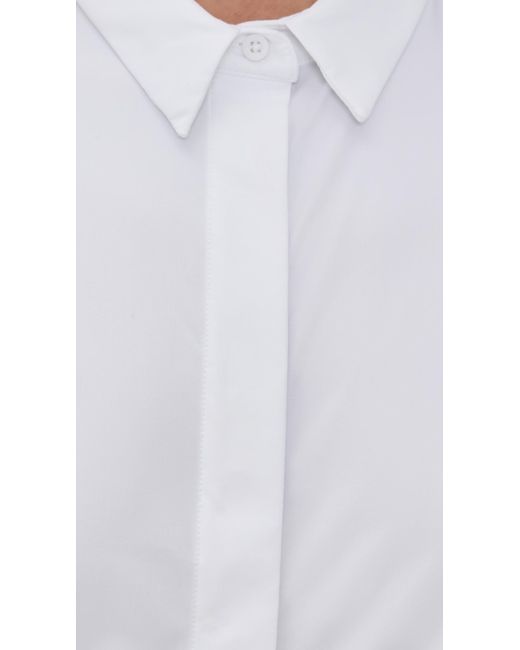 Commando White Classic Sleeveless Button Down Thong Bodysuit