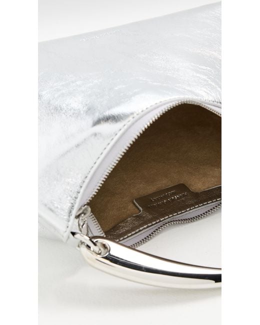 Mansur Gavriel White Metal Handle Rhea Bag