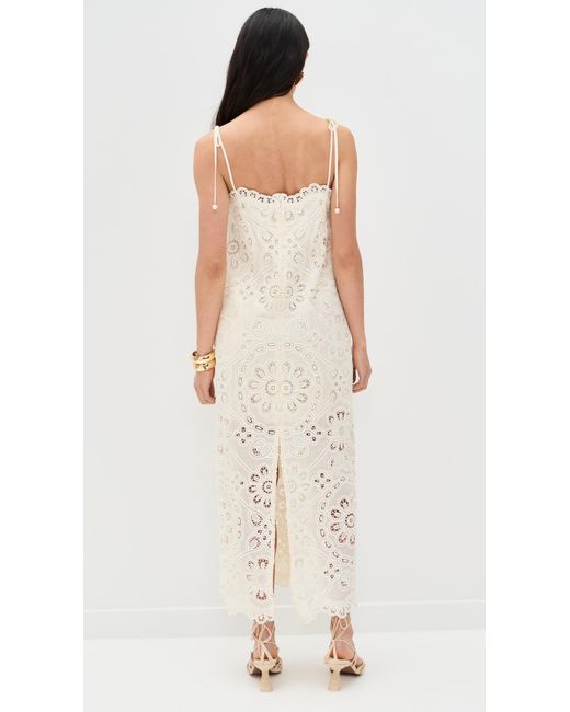 Zimmermann Rhiannon Embroidered Dress in Natural | Lyst Zimmermann Rhiannon Embroidered Dress in Natural | Lyst