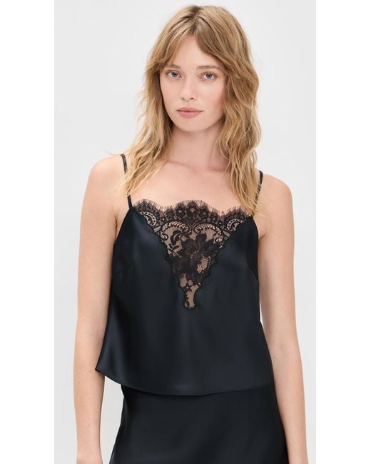 LoveShackFancy Black Constantina Top