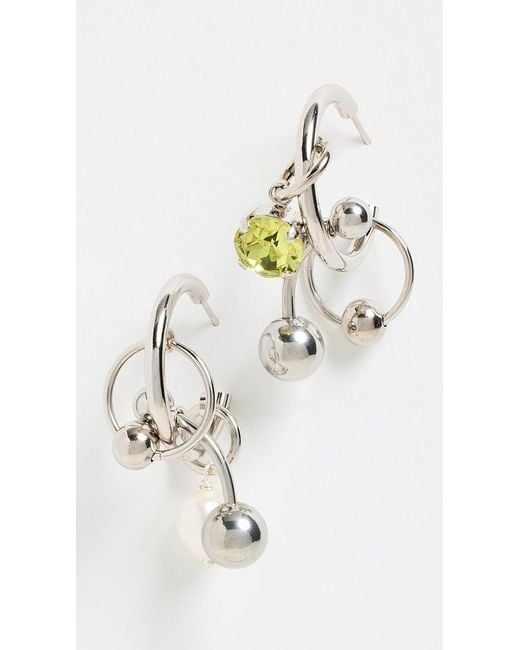 Justine Clenquet White Andrew Earrings