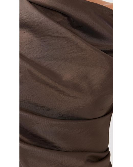 Jonathan Simkhai Brown Vivia Draped Top