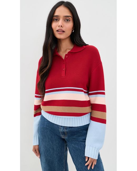 Solid & Striped Red The Cleo Pullover