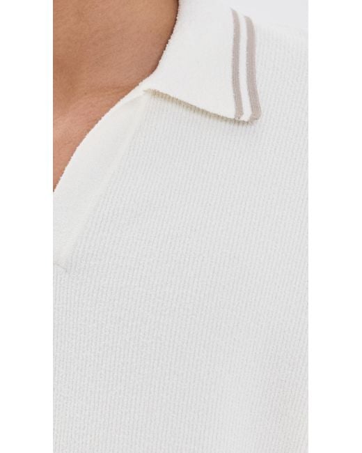 Rag & Bone White Rib Johnny Polo for men