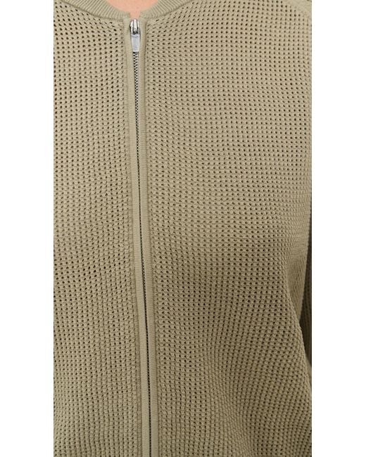 Theory Gray Pointelle Bomber