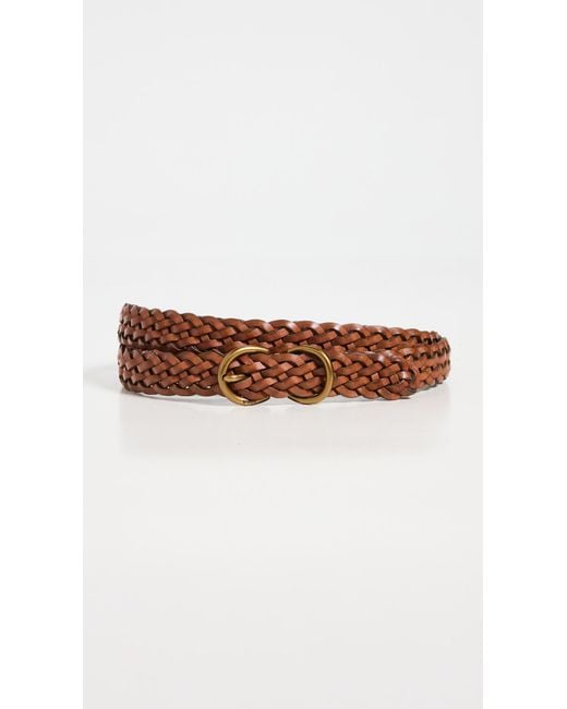 Polo Ralph Lauren Skinny Vachetta Braided Belt 18Mm in Brown  display picture 3