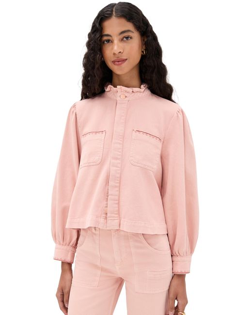 seventy + mochi Pink Ziggy Cropped Jacket