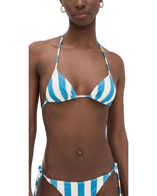 Solid & Striped Blue The Iris Bikini Top
