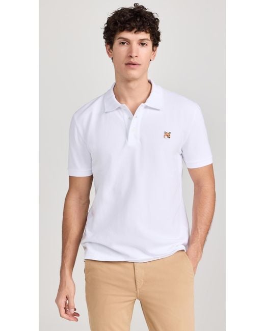 Maison Kitsuné White Fox Head Patch Regular Polo for men