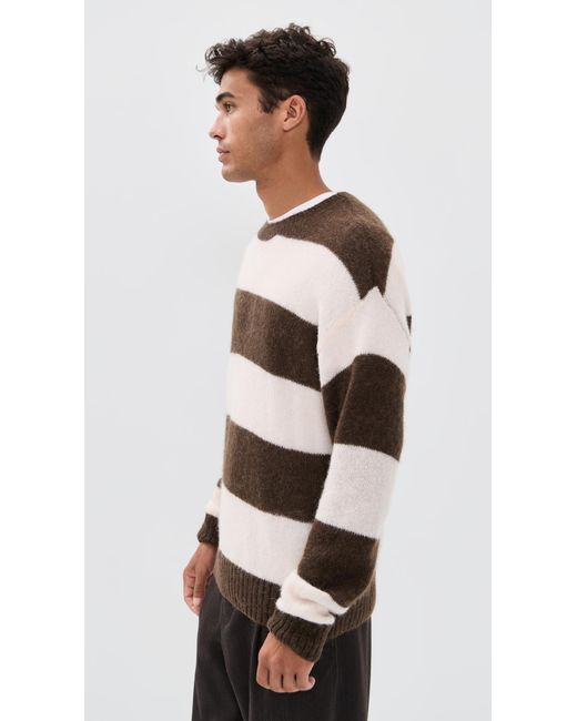 Closed Black Stripe Crewneck Jumper for men