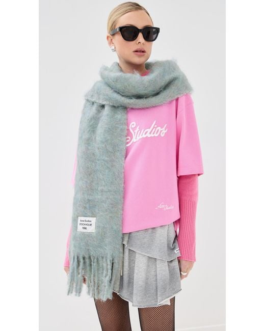 Acne Gray Voxy Rws Scarf