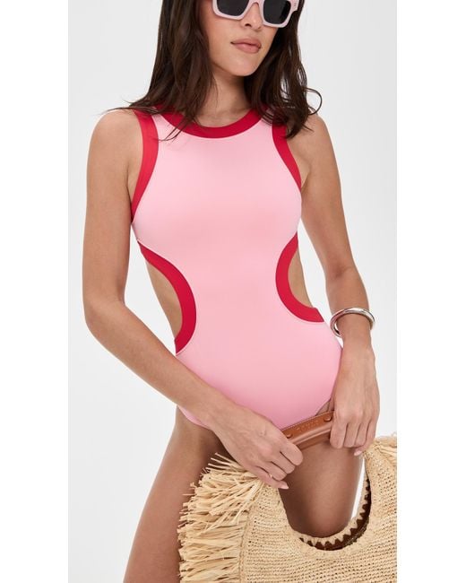 Staud Pink Dolce One Piece