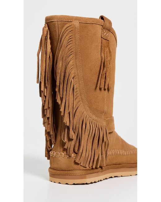 Free People Faye Fringe Pull On Slipper Boots | Lyst