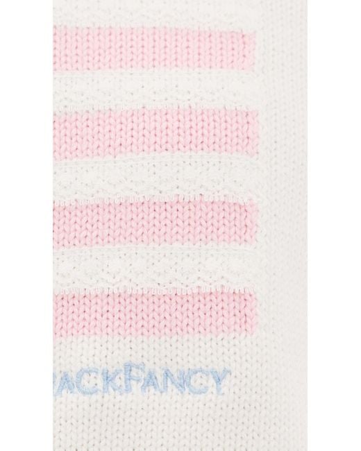 LoveShackFancy White Ty Flag Pullover