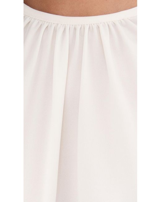 Vince White Soft Gathered Blouse
