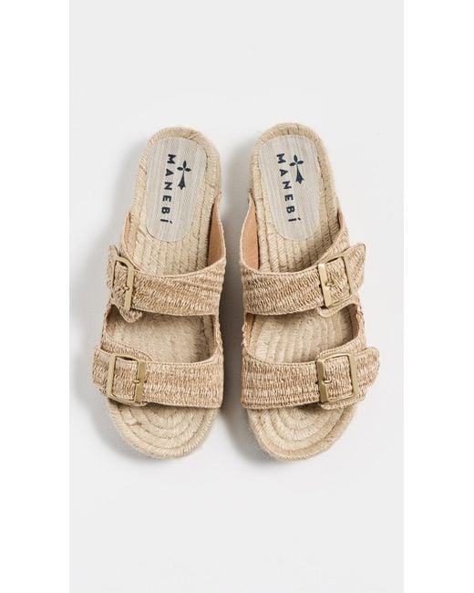 Manebí Natural Nordic Raffia Sandals