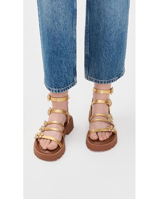 Marc Jacobs Metallic The Kiki Gladiator Sandals