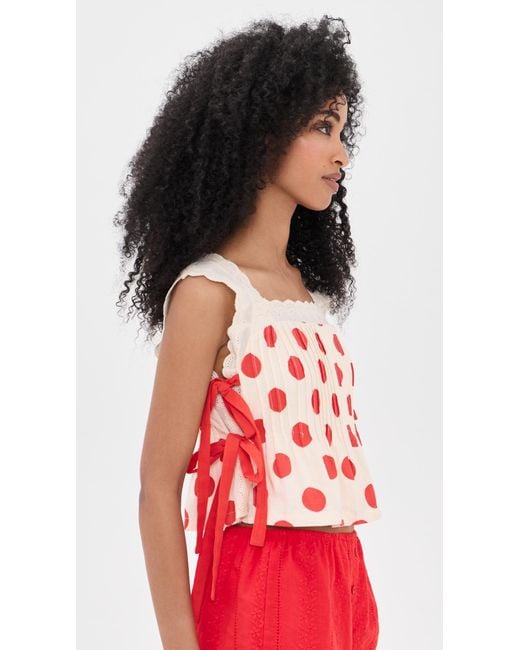 Bailey Rose Red Polka Dot Top