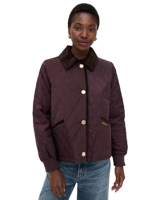 Barbour Purple Marla Quilted Barn Jacket