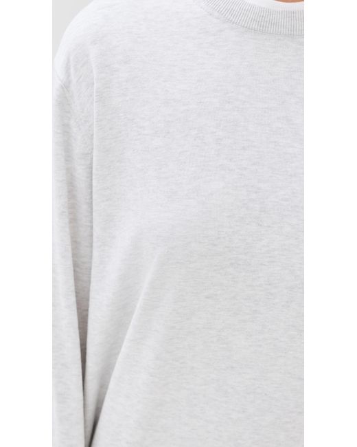 Tibi White Super Fine Gauge Perfect Pullover