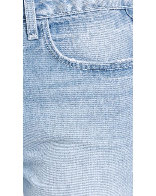 L'Agence Blue June Cropped Stovepipe Jeans