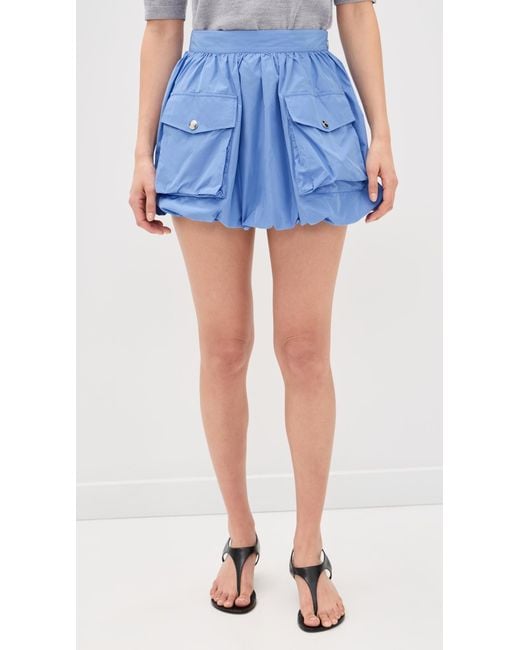 MSGM Blue Bubble Skirt