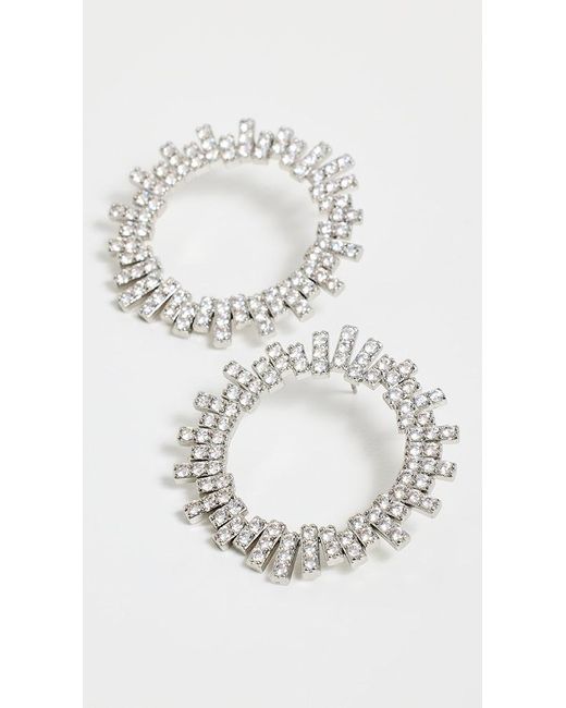 Luv Aj White The Pave Ray Earrings