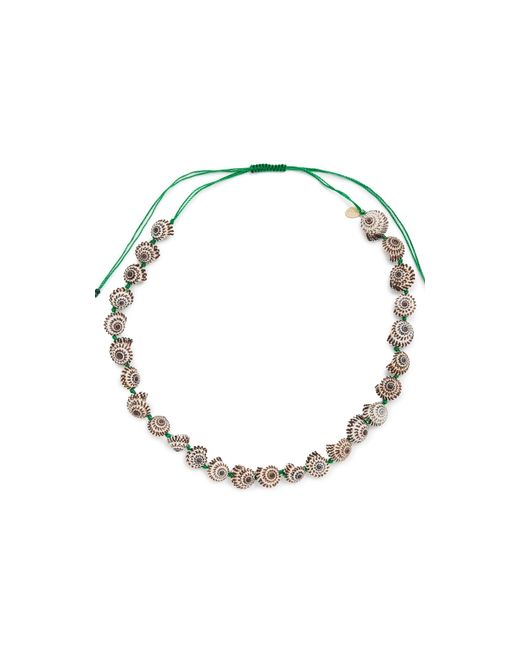 Clare V. Black Checker Shell Necklace